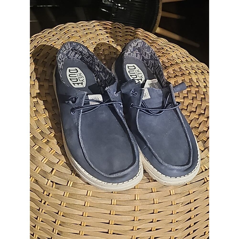 Hey Dude Wendy Navy Blue Stretch Canvas Women’s 10 Casual Slip-On